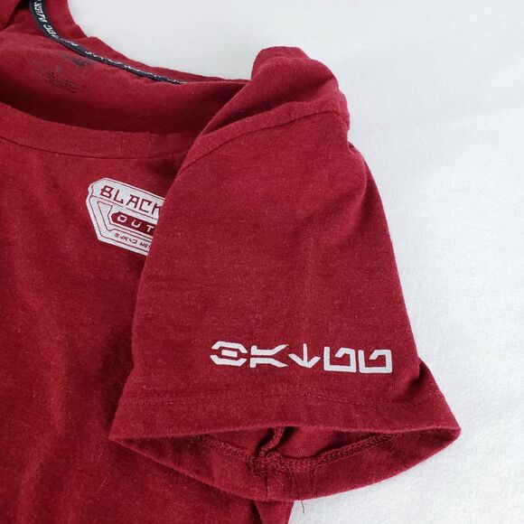 Star Wars Galaxy's Edge Black Spire Outpost T-Shirt Womens M Red Short Sleeve - Picture 5 of 8